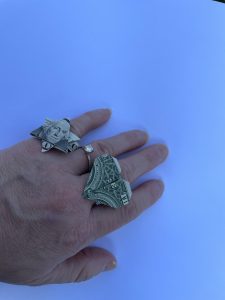 Origami engagement rings, gifted from Ros Joyce